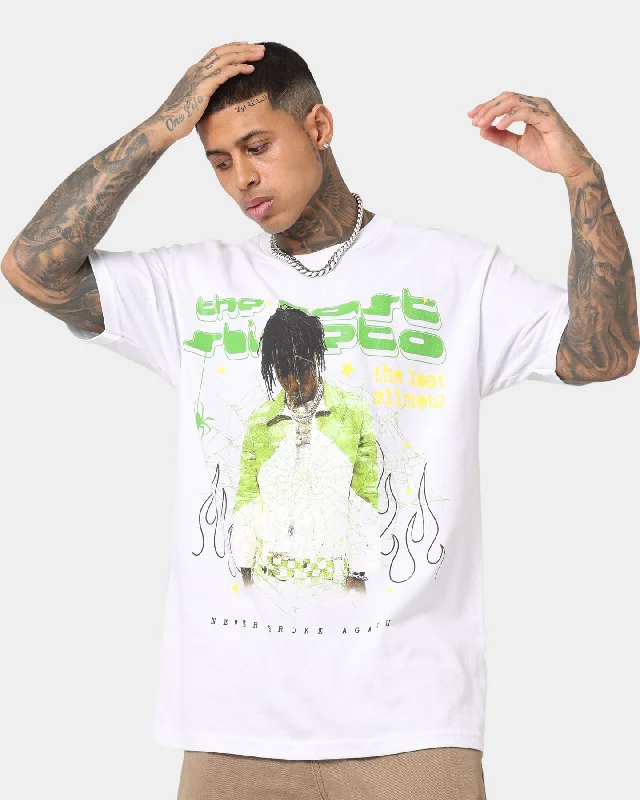 NBA Youngboy Lime Spider T-Shirt White-- Houndstooth Herringbone Solid