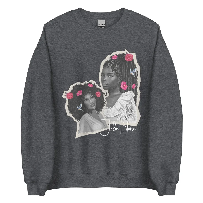 Curls & Locs Sweatshirt- Dark Grey Hoodie with Strings Custom Fit Adjustable