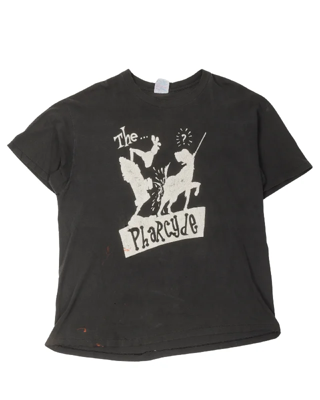 The Pharcyde 1993 Delicious Vinyl T-Shirt-- Striped Floral Plaid
