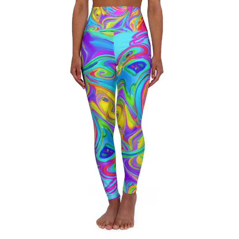 Psychedelic Pink Festival Leggings Comfortable Classic Yoga Leggings