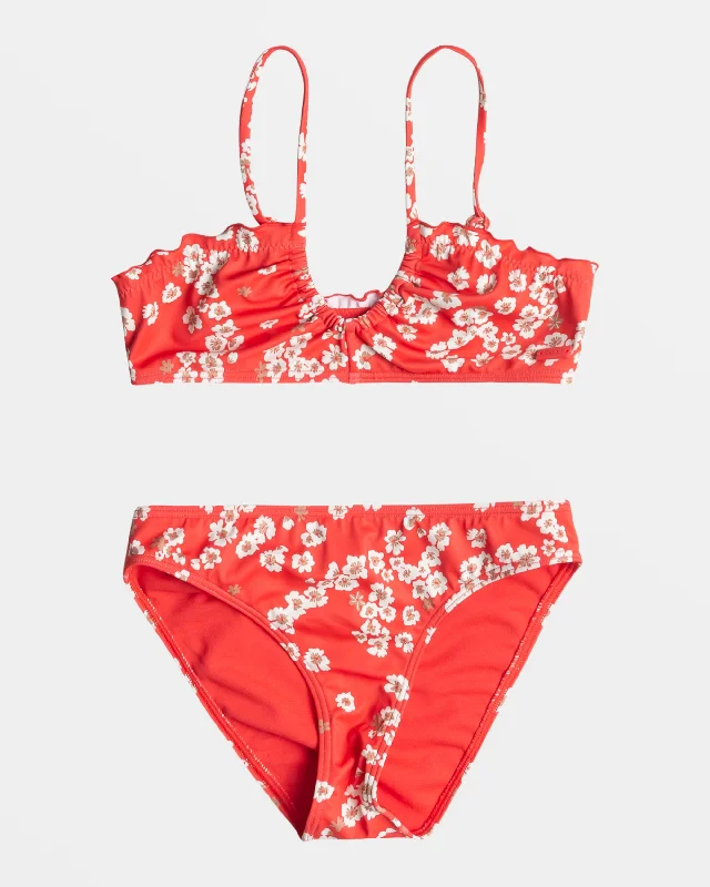 Girls 4-16 Margarita Bralette Bikini Set - Hibiscus Margarita Triangle bikini top, Simple, Comfortable, Chic