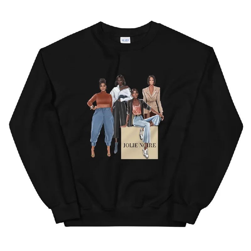 Girlfriends Sweatshirt- Black Hoodie Sweatshirt Pullover