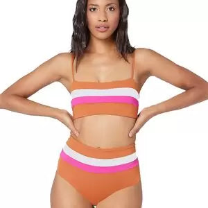L Space Rebel Stripe Bikini Top Bandeau bikini top, Strapless, Sexy, Comfortable