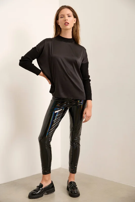 Latex Legging Fashionable Plus-Size Activewear