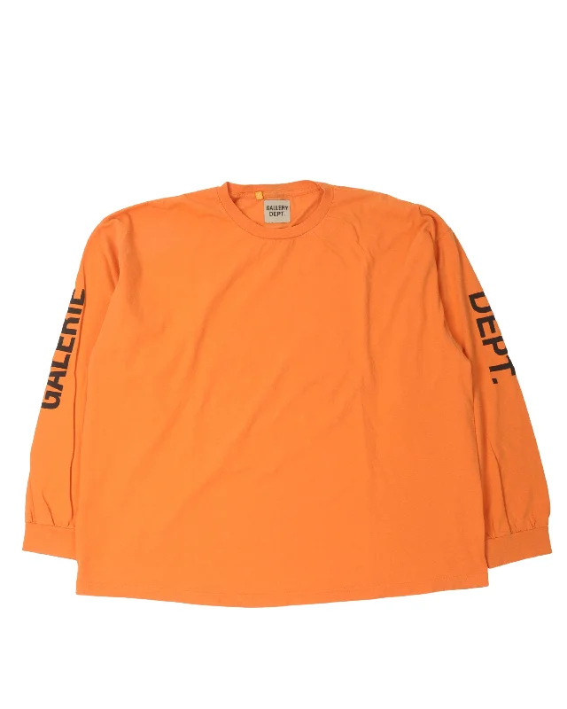 French Collector Long Sleeve T-Shirt-- Mesh Fabric Canvas Fabric Denim Fabric
