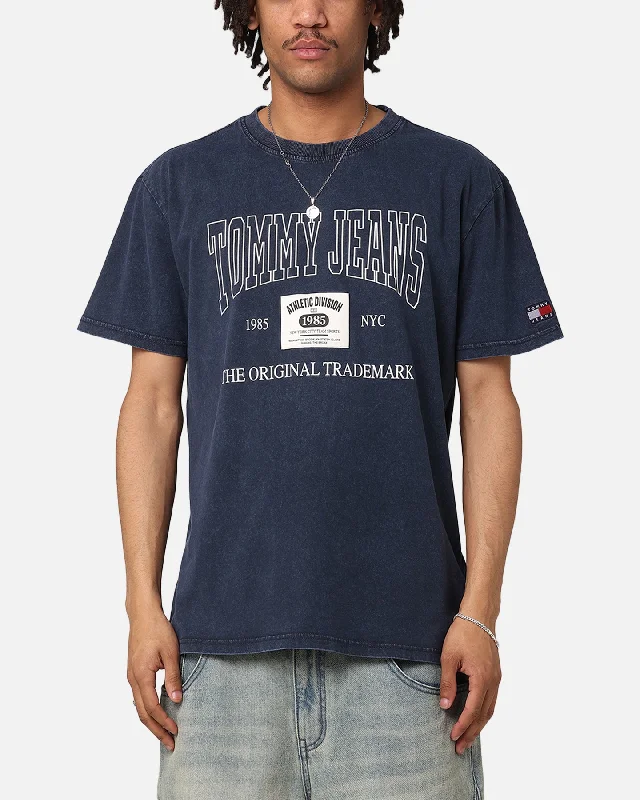 Tommy Jeans TJM Archive Logo T-Shirt Dark Night Navy-- Sequined Glittery Shiny