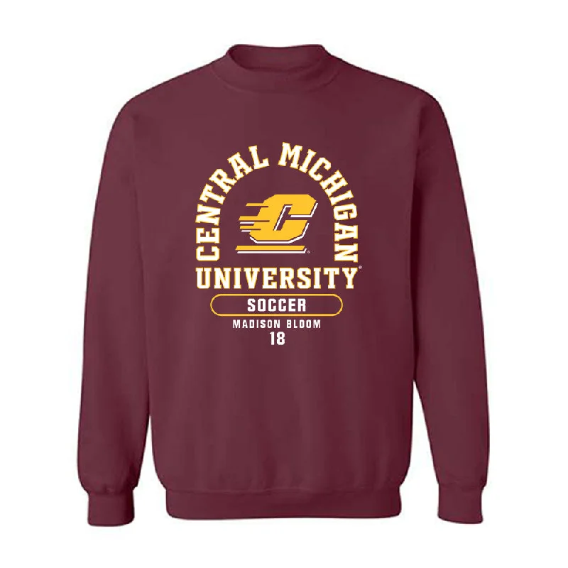 Central Michigan - NCAA Women's Soccer : Madison Bloom - Classic Fashion Shersey Crewneck Sweatshirt Hoodie with Hem Lace Feminine Delicate