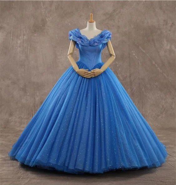 Ice Organza Ball Gowns Cinderella Dresses sweetheart Neckline Romantic