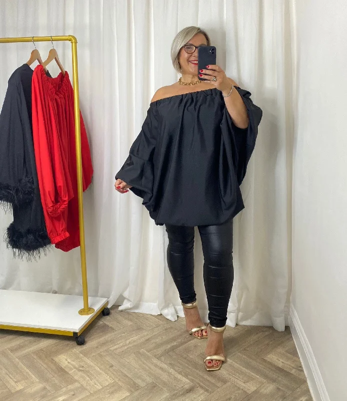 Black Extreme Oversize Top/Dress Tunics Luxurious high-end