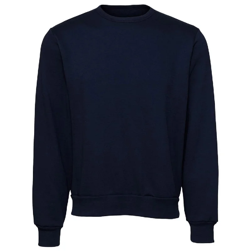 Bella + Canvas Unisex Navy Sponge Fleece Classic Crewneck Sweatshirt Hoodie with Strings Custom Fit Adjustable