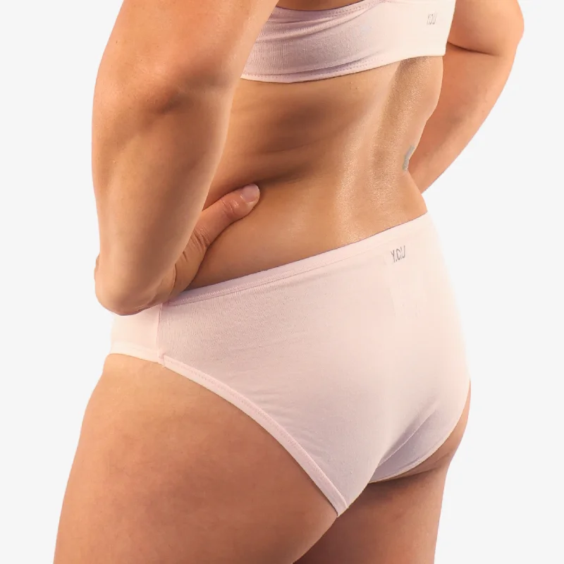 Women's organic cotton low-rise bikini bottoms in light pink Sequin bikini, Glamorous, Sexy, Fashionable