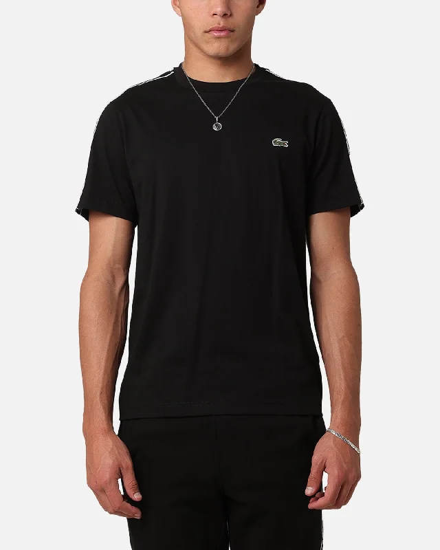 Lacoste Tape Heavy Jersey T-Shirt Black-- Nylon Fabric Polyester Fabric Spandex Fabric