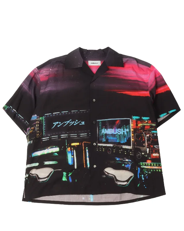 Dekotora Bowling Shirt-- Handmade Hand-knitted Hand-woven