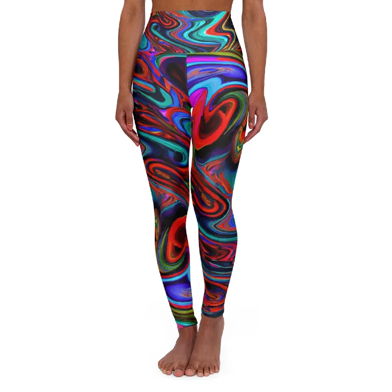 Electric Chaos Festival Leggings Elegant Animal Print Leggings