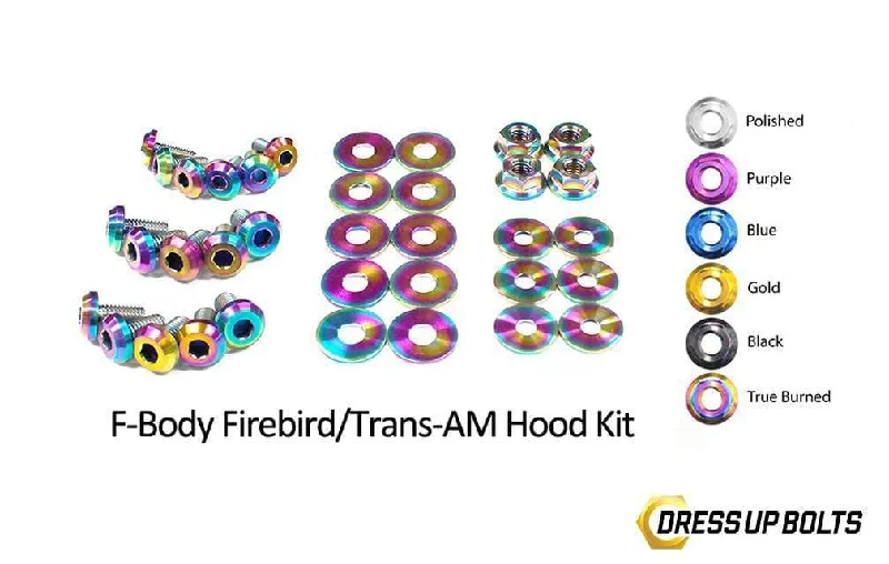 Pontiac Firebird/Trans Am (1998-2002) F-Body Titanium Dress Up Bolts Hood Kit Tunics Chic elegant
