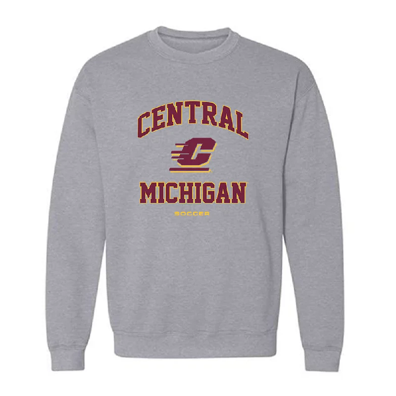 Central Michigan - NCAA Women's Soccer : Madison Bloom - Classic Shersey Crewneck Sweatshirt Hoodie with Side Slits Relaxed Casual