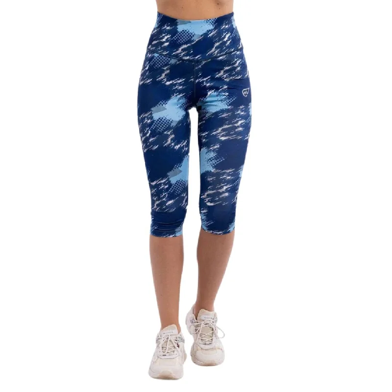 Capri Waffle Leggings Stylish Stretch-Waist Leggings