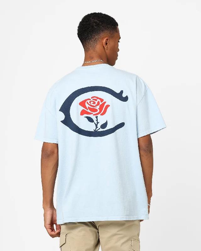 Carre C-Rosa Box T-Shirt Pale Blue-- Print Jacquard Patchwork
