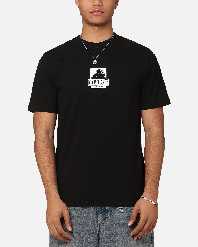 X-Large 91 OG T-Shirt Solid Black-- Print Jacquard Patchwork