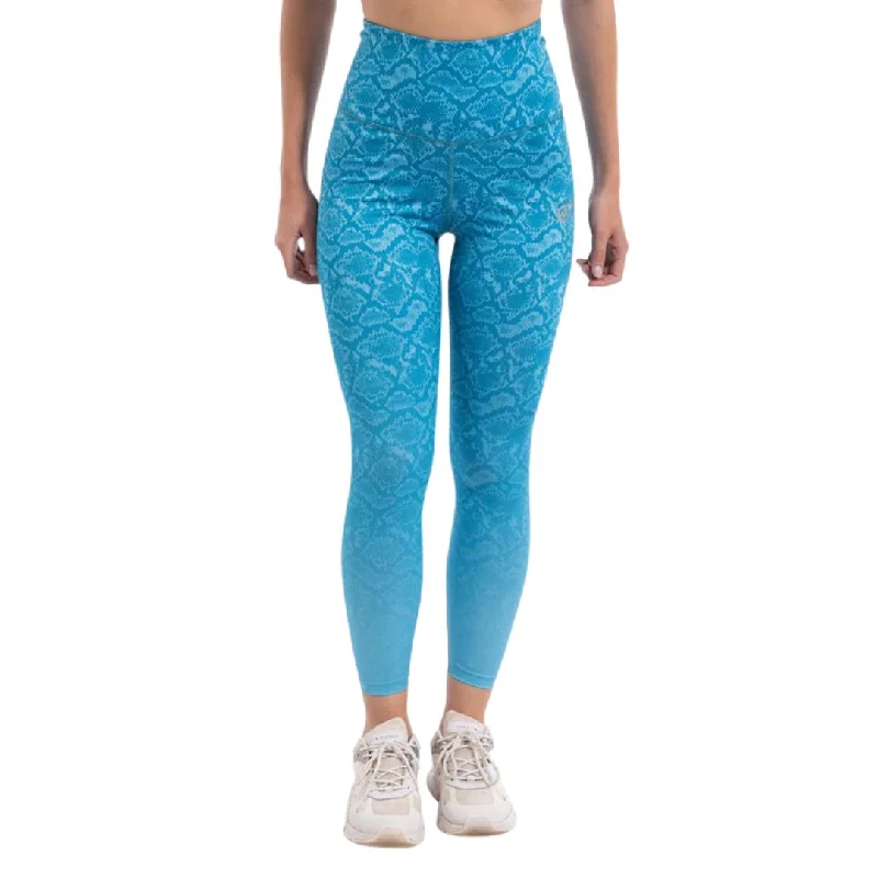 Snake Skin Print Leggings Elegant Shiny Black Leggings