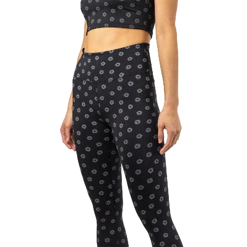 Nanette Lepore Women's Daisy Foil Crop Legging Fashionable Ribbed Knit Leggings