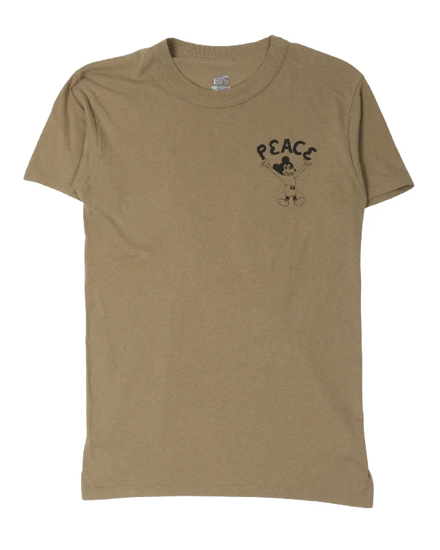 Peace T-Shirt-- Satin Fabric Silk Fabric Chiffon Fabric