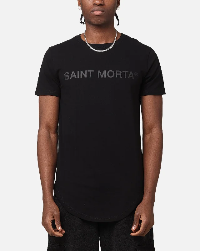 Saint Morta Official El Duplo T-Shirt Black/Black-- Terry Blend Velvet Blend Canvas Blend