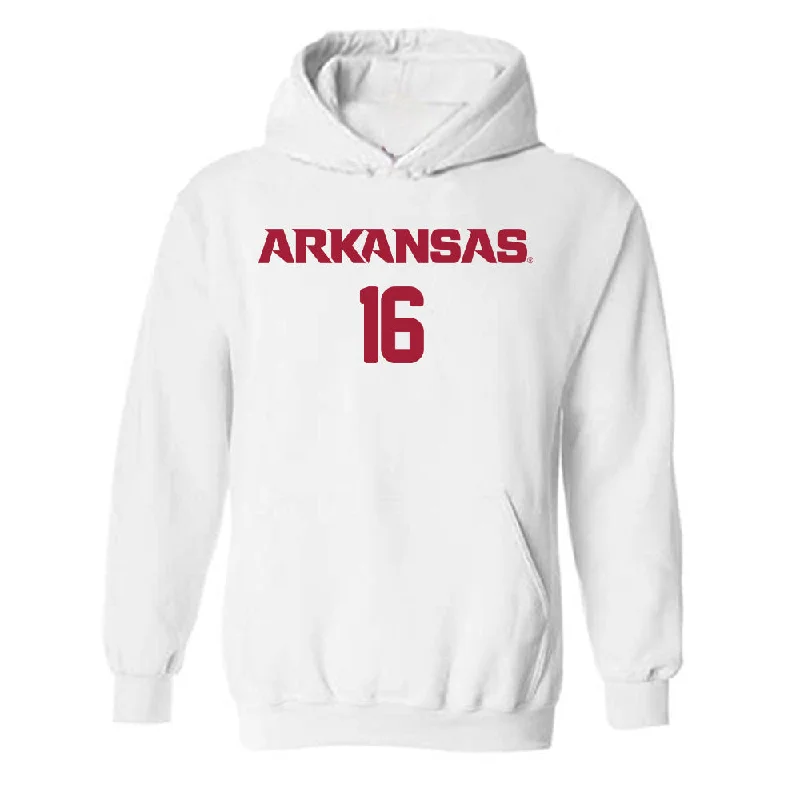 Arkansas - NCAA Women's Soccer : Audrey Shackelford - Replica Shersey Hooded Sweatshirt Hoodie with Zipper Placket Modern Functional