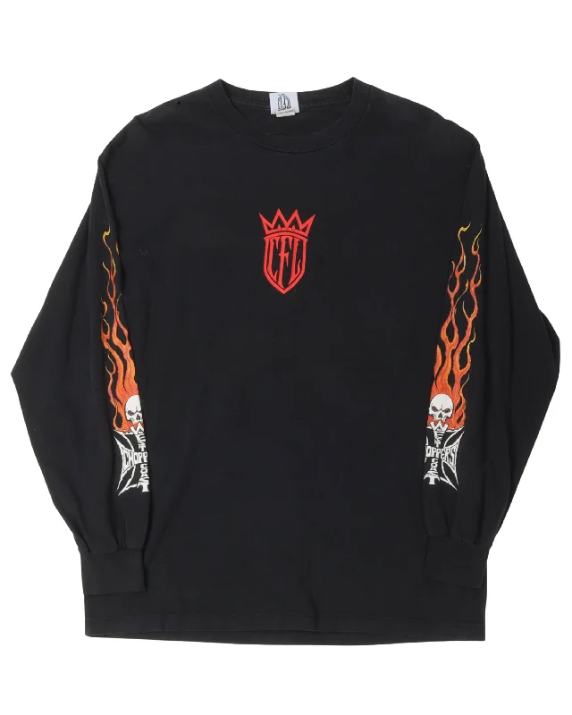 West Coast Choppers CFL logo Long Sleeve T-Shirt-- Lace Blend Ribbed Blend Corduroy Blend