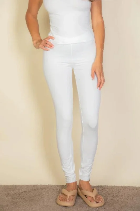 Basic Solid Leggings Fashionable Solid Color Tights