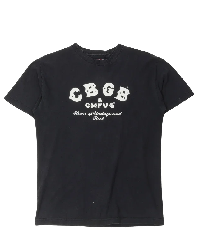CBGB & OMFUG T-Shirt-- Graphic Embroidered Appliqued