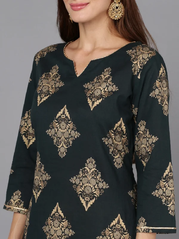 Women's Cotton Blend Quirky Printed Kurta Pant With Dupatta - Ahika Comfortable Cargo Pants