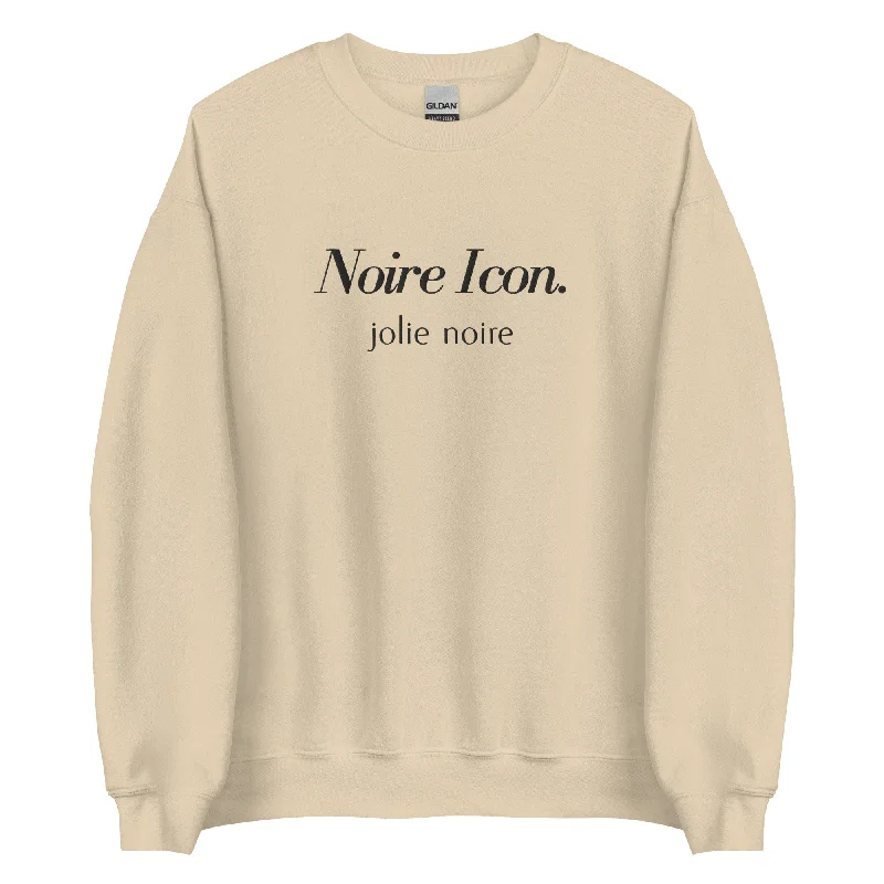 Noire Icon. Sweatshirt Hoodie with Camouflage Military Edgy