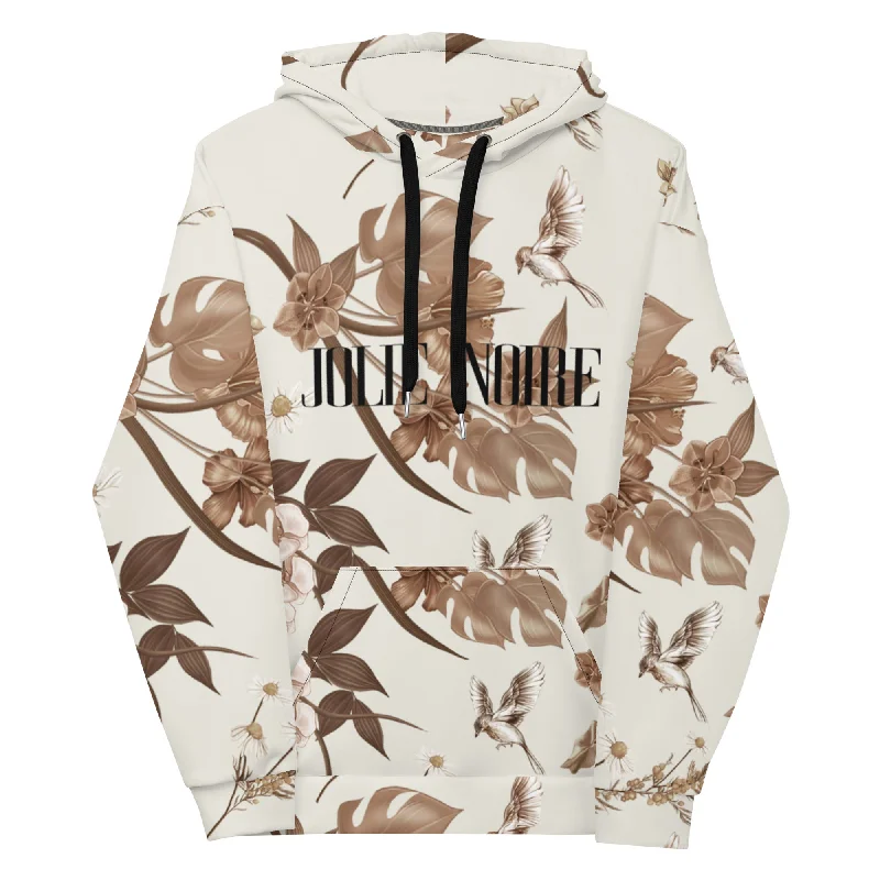 Premium Floral Hoodie- Stone Hoodie with Rhinestones Sparkly Elegant