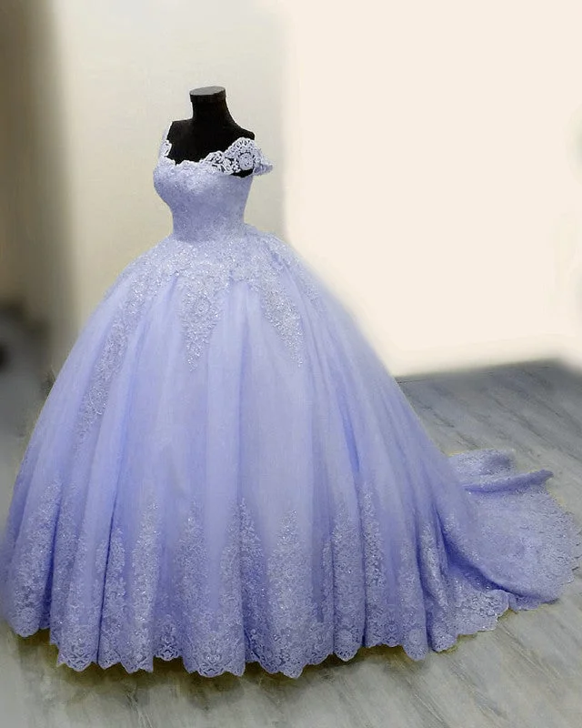 Ball Gown Off The Shoulder Quinceanera Dresses Lace Appliques Tunics Seasonal trendy