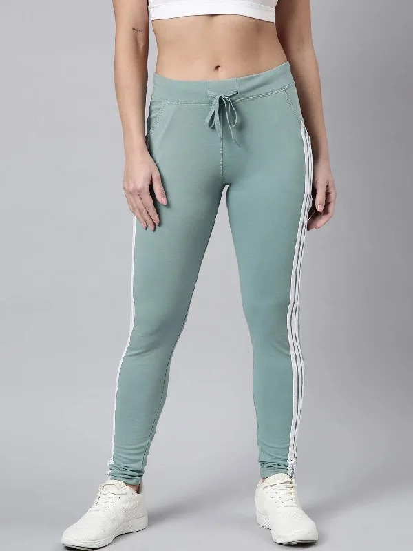 Women Solid Slim Fit Sea Green Track Pant-AF-1612-Seagreen Classic Stretch Pants