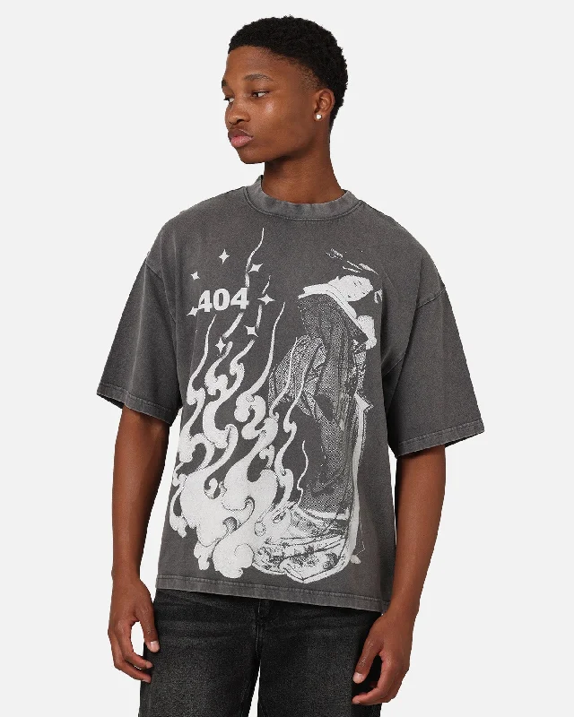 404 Geisha T-Shirt Charcoal-- Spandex Blend Rayon Blend Denim Blend