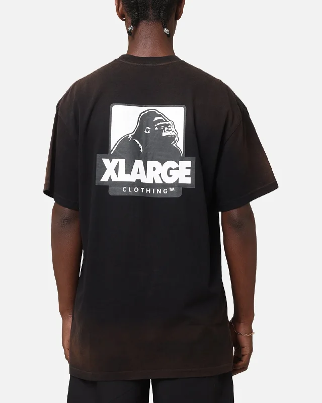 X-Large Washed 91 LCD T-Shirt Coffee-- Handmade Hand-knitted Hand-woven