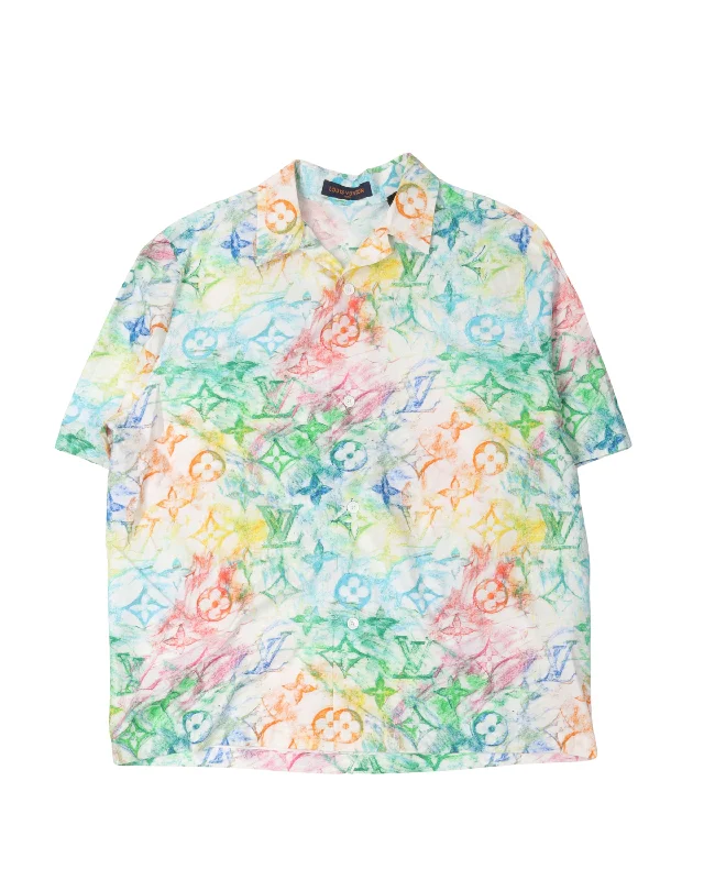 Crayon Monogram Shirt-- Zippered Buttoned Snapped