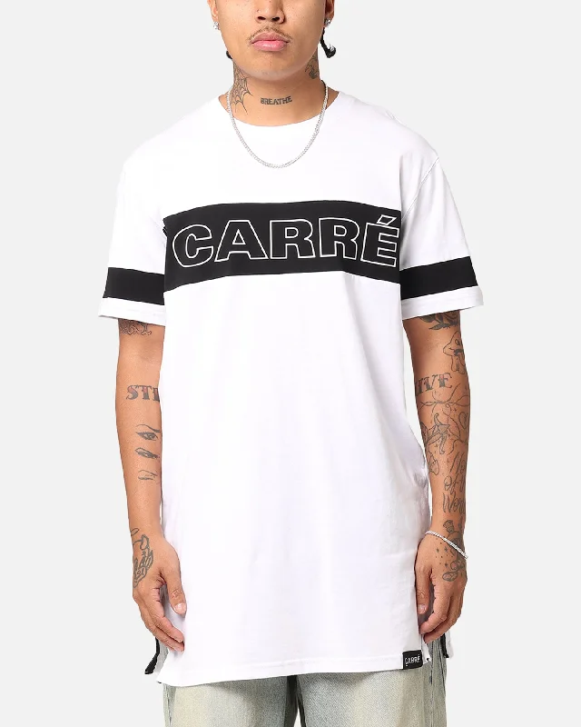 Carré Panneau Short Sleeve T-Shirt White/Black-- Plaid T-Shirt Polka Dot Checkered