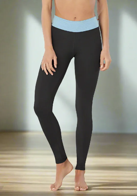 High Density Bamboo Yoga Leggings Elegant Black Leggings