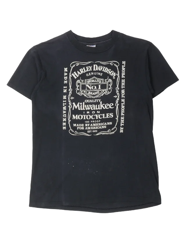 Harley Davidson Pensecola Whiskey T-Shirt-- Chenille Fabric Brocade Fabric Lace Fabric