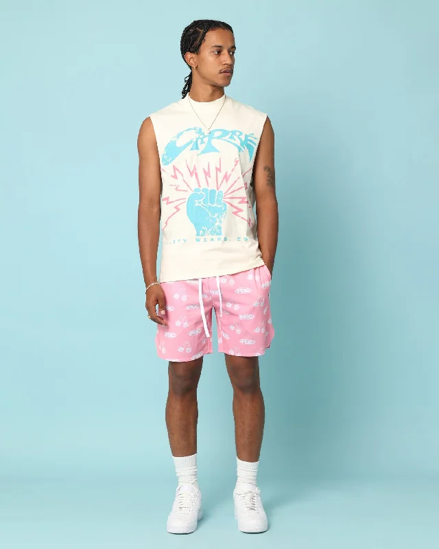 Carré Rev 13 Muscle T-Shirt Off White-- Houndstooth Herringbone Solid