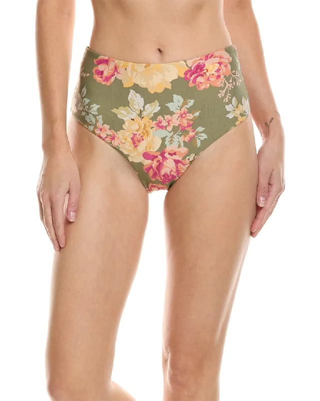 Monte and Lou Arcadia High-Waist Bikini Bottom Tied bikini top, Adjustable, Comfortable, Trendy