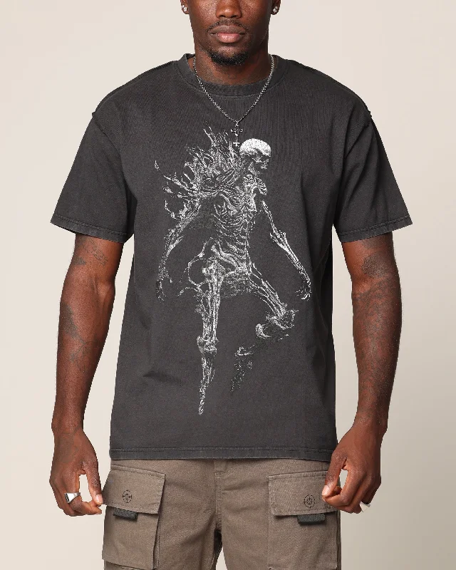 Saint Morta Wraith Cut Vintage T-Shirt Vintage Black-- Lace Blend Ribbed Blend Corduroy Blend