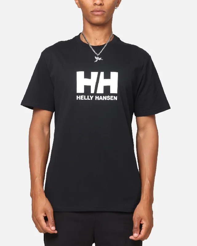 Helly Hansen HH Logo T-Shirt Black-- Denim Fabric Leather Fabric Suede Fabric