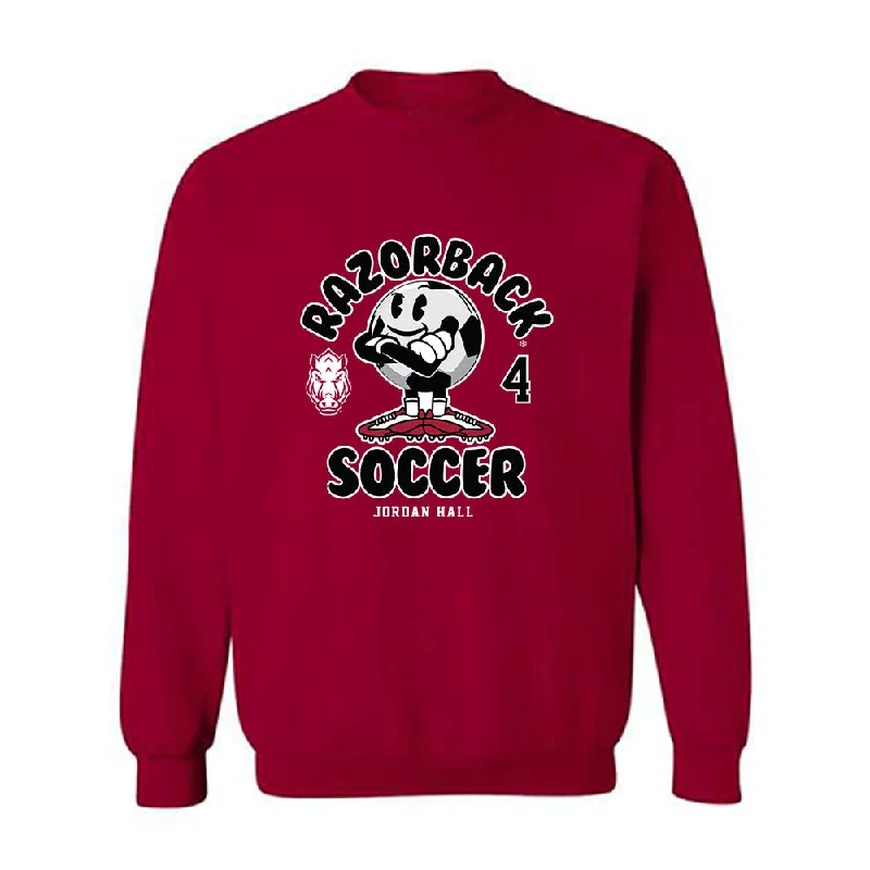 Arkansas - NCAA Women's Soccer : Jordan Hall - Fashion Shersey Crewneck Sweatshirt Hoodie with Fur Luxurious Winter