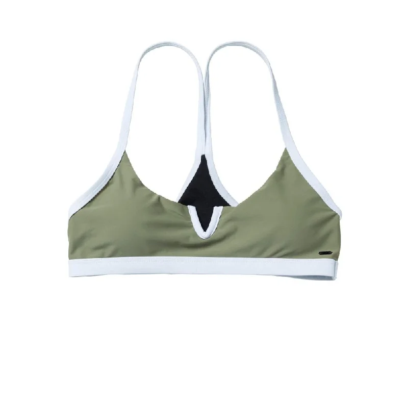 Mystic Jalou Bikini Top (Olive Green) High-waist bikini set, Vintage, Chic, Comfortable