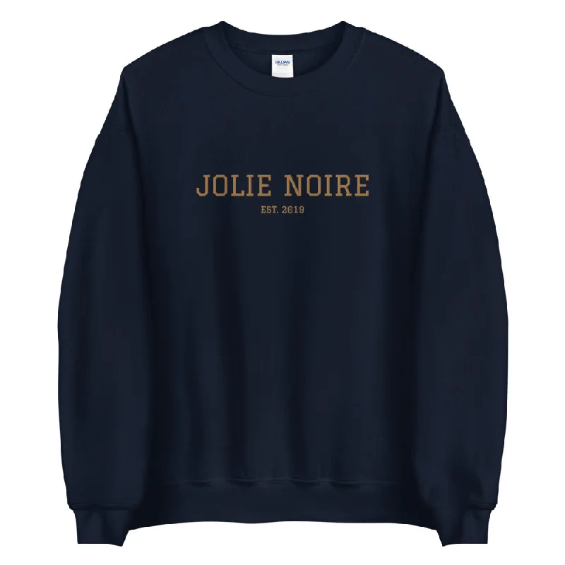 EST Sweatshirt- Navy Blue Hoodie with Gradient Ombre Colorful