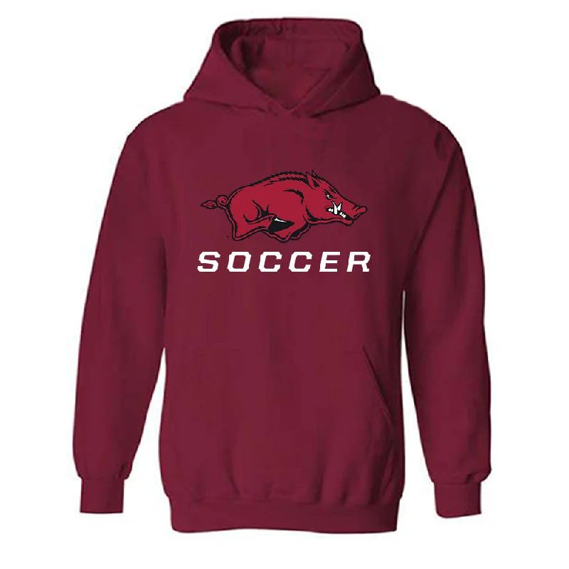 Arkansas - NCAA Women's Soccer : Audrey Shackelford - Classic Shersey Hooded Sweatshirt Hoodie with Back Slit Movement Comfort